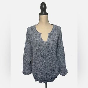 GAP for Good Oversized Heathered Blue and White Sweater size XL